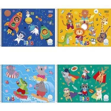 Imagem de Caderno de Desenho Universitário Capa Dura Sapeca Masculino - 48 Folha