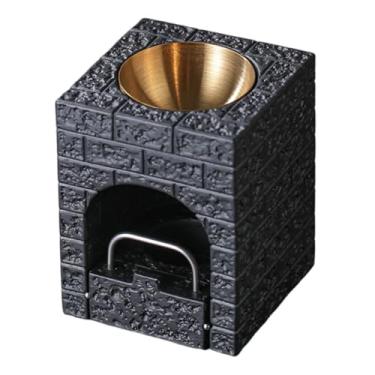 Imagem de IEUDNS Queimador de Óleos Essenciais com Suporte para Vela Tealight, Difusor de Óleos Aromáticos, Aquecedor de para ou Escritório, Tigela de Ouro Negro