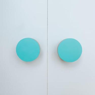 Imagem de 2 Puxadores Bola Verde Infantil Casa Cômoda Móveis Porta Gaveta