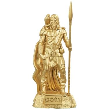 Imagem de Estátua Imagem Odin Mitologia Nórdica - Versão 5 (Cor Ouro)