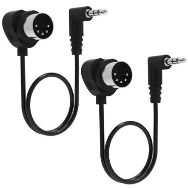 Imagem de Cabo MIDI FORE TRS 3,5 mm para MIDI de 5 pinos DIN 60 cm, pacote com 2