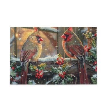 Imagem de WELLDAY Quebra-cabeça neve pássaros padrão 1000 peças grande arte jogo de arte para adultos adolescentes