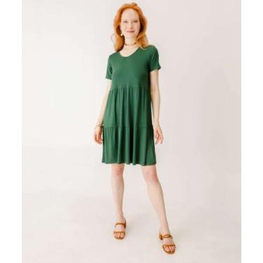 Imagem de Vestido Feminino Manga Curta Marisa Verde-75112, Verde, G