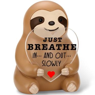 Imagem de Pariveca Slow Living Sloth Figurine Inspirational Gift for Women Men Friends Coworkers Students, Self-Care Motivation Desk Decor, Encouragement Present for Stress Relief & Mindfulness PF067