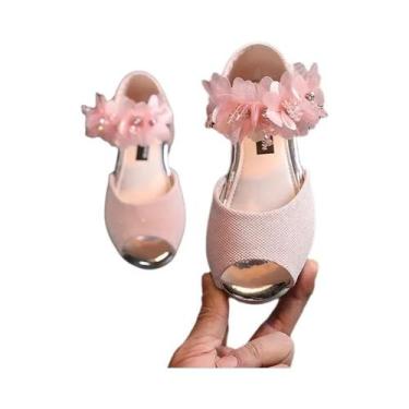 Imagem de Sandálias De Princesa Com Flores De Strass Para Meninas, Calçados De D