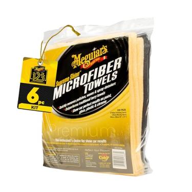 Imagem de Meguiar's Supreme Shine Toalhas de microfibra para carros, conjunto de toalhas de microfibra de carro ultra-pelúcia para remover rapidamente o produto sem deixar redemoinhos na tinta, vidro, plástico