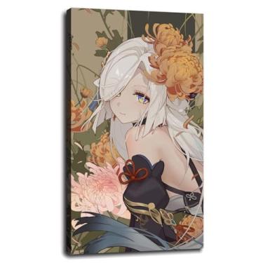 Imagem de 1104 Jewelry Poster Anime Girls Canvas Prints Ornamento Arte de parede para casa 1 painéis Decorações com moldura 68.6 cm x 40.6 cm