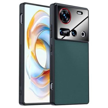 Imagem de Capa de couro para ZTE Nubia Z70 Ultra, capa protetora fina de couro sintético premium resistente a arranhões