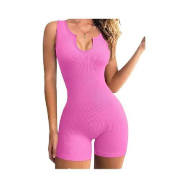 Imagem de Macacão Fitness Feminino - Sem Mangas, Casual, para Primavera/Verão, B