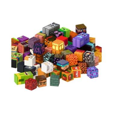 Imagem de Blocos De Construção Magnéticos Estilo Pixel Brinquedo Cubo Com Tampa 