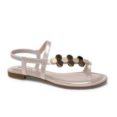 Imagem de Sandália Feminina Mississipi Rasteira Detalhes Metalizados-Feminino