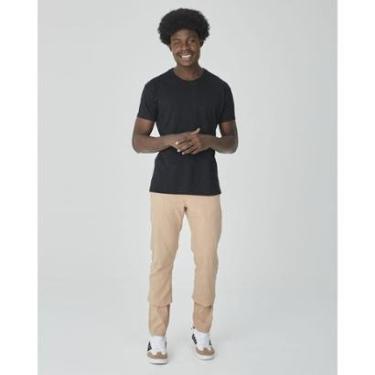 Imagem de Calça Masculina Slim Cintura Média Em Sarja Com Elastano-Masculino