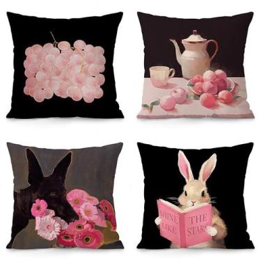 Imagem de Conjunto de fronhas French Vintage Art Plush 35x35 cm (conjunto de 4) 