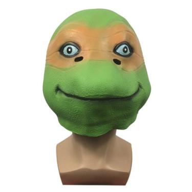 Imagem de Máscara de látex com capacete animal Ninja Turtle para carnaval de Hal