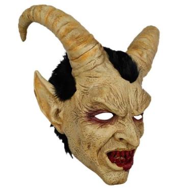 Imagem de Mask Lucifer's Headgear Party Full Face Latex Devil Cosplay - yiweisai