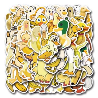 Imagem de Adesivos Banana Duck à prova d'água, vinil, grafite, 55 unidades - yiw