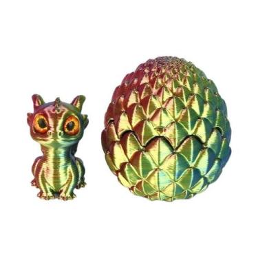Imagem de Conjunto De Ovos De Dinossauro Impressos Em 3D Multicoloridos Com Tamp