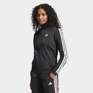Imagem de Jaqueta Adidas Tricot 3 Stripes Feminina Preta, M