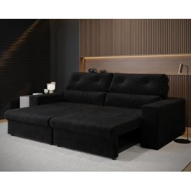 Imagem de Sofá Retrátil Reclinável 2 Lugares Suede 1,60m Hera - CIALAR MÓVEIS, P