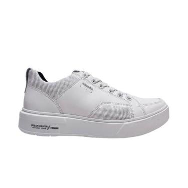 Imagem de Sapatênis Estiloso Pegada Em Couro Casual Masculino 111902, Branco, 41