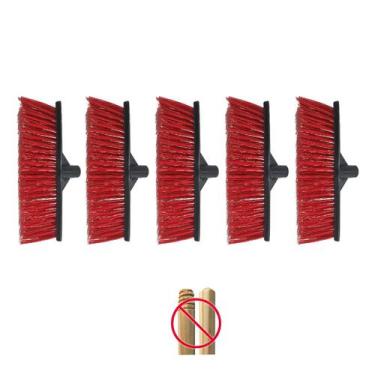 Imagem de Vassoura Nylon Limpeza Pesada Rosca Sem Cabo Kit 5 - Redomma