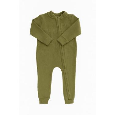 Imagem de MACACÃO BEBE COZY WAFFLE MODA P M G Cor:Verde MilitarTamanho:g - Mdr, 