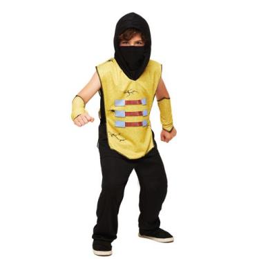 Imagem de Fantasia Ninja Infantil Carnaval Halloween Mortal Kombat - Fantasias S