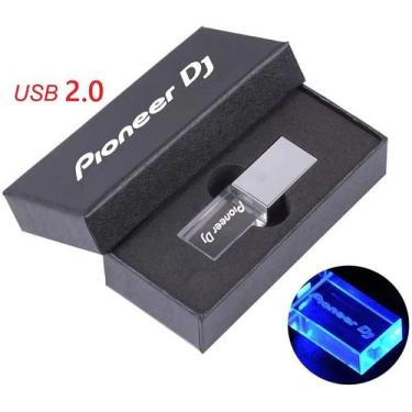 Imagem de Pen Drive 32GB Pioneer DJ Cristal Com Luz De Led Usb 2.0 - Microdrive,