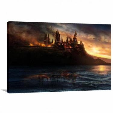 Imagem de Quadro Harry Potter Hogwarts decorativo Tela em Tecido