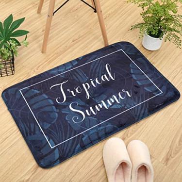 Imagem de Tapetes de banheiro, tapete de banho de espuma de memória de veludo, tapetes de banho antiderrapantes, lavagem à máquina, seca rapidamente, tapetes de banho de pelúcia ultra macios para banheiro, 50,8 x 76,2 cm