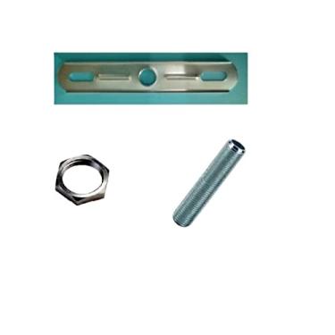 Imagem de Cx 20 Niples 2,5cm M10 Com 20 Porca Sextavada M10 + 20 Travessas com aba m10