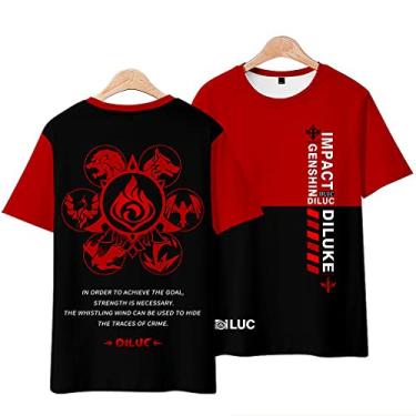 Imagem de Klee Shirt Cosplay Cute Funny T-Shirt with Short Sleeve Genshin Impact Tops