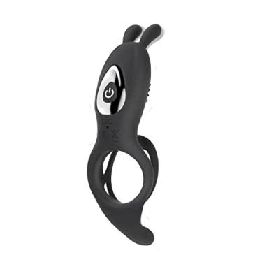 Imagem de Vibrador 2 em 1 Anel Peniano 9 Frequência Estimulador Clitóris Atraso Masculino Ejaculação Brinquedos Sexuais Para Casais
