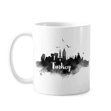 Imagem de Turkey Landmark Ink Caneca de pintura urbana cerâmica café porcelana caneca louça