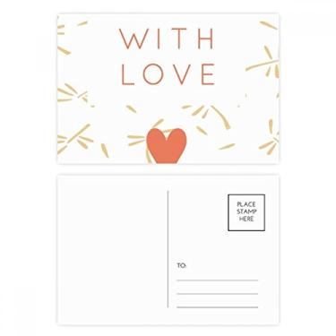 Imagem de Conjunto de cartões postais de arte abstrata Love Flower Cartão de felicitações de aniversário