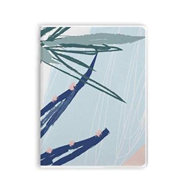 Imagem de Caderno de folhas com estampa de arte abstrata, capa de goma para diário