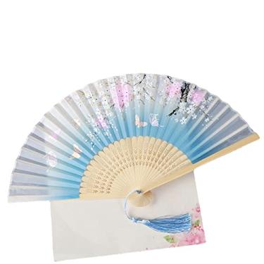 Imagem de XIALON 1 peça 21 cm ventilador dobrável estilo chinês dança ventilador feminino verão dobrável roupas antigas estilo japonês