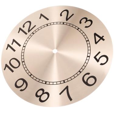 Imagem de jojofuny Relógio De Parede Prateado De Alumínio Para Faça Você Mesmo Mostrador De Relógio De Parede Diy Placa De Substituição Mostrador De Relógio Digital Acessório De Relógio Ouro Rosa