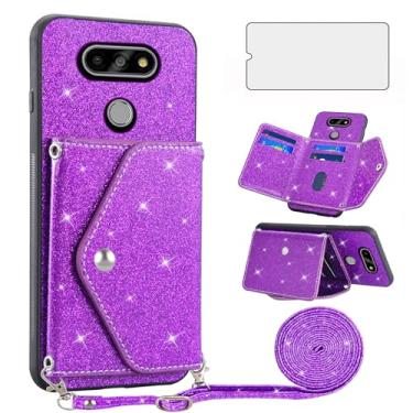 Imagem de Capa de telefone para LG Aristo 5/K31/Fortune 3/Phoenix 5/K8x/Tribute Monarch/Risio 4 capa carteira com protetor de tela suporte para cartão LGK31 Rebel K 31 31K Aristo5 Plus Astro 5+ Risio4 2020 roxo