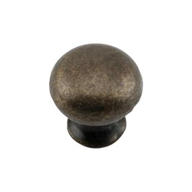 Imagem de Hardware para móveis estilo pastoral retrô redondo alça de furo único liga de zinco maçaneta da porta do armário, 8133