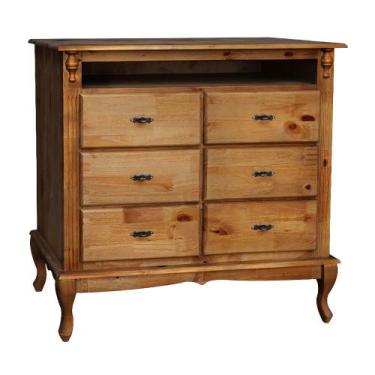 Imagem de Cômoda de Madeira com 6 Gavetas e Nicho Antique - 1065 - Meyer, Imbuia