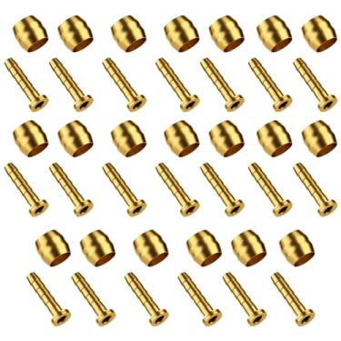 Imagem de Kit de 20 peças de freio oliva e farpa - Kit de inserção de conexão de freio de bicicleta oliva e latão para mangueira de freio a disco hidráulico Shimano BH59/BH90