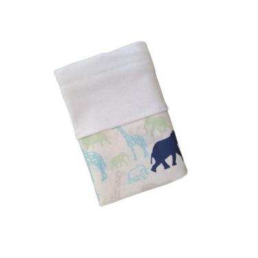 Imagem de Fronha Avulsa 50x70cm Decorada Infantil Selva Malha Branca Arrumadinho