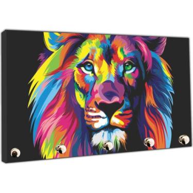 Imagem de Porta Chaves Animais Leão Casa Escritório Organizador RC001 - Vital Pr