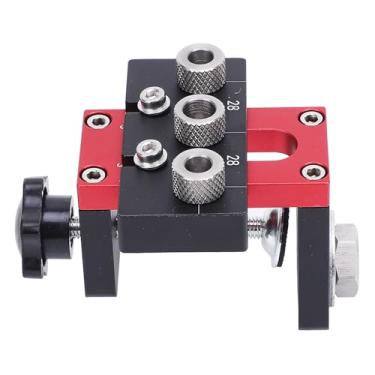 Imagem de Guia de Cavilha, Kit de Gabarito para Furo de Bolso 3 Em 1, e Profundidade Ajustáveis ​​para Projetos de Marcenaria