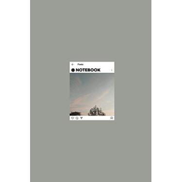Imagem de Notebook: lined Journal- Instagram Design - Large (6 x 9 inches) - 101 Pages –Grey Sky: Composition Book Perfect bound, Soft Cover - Minimal style