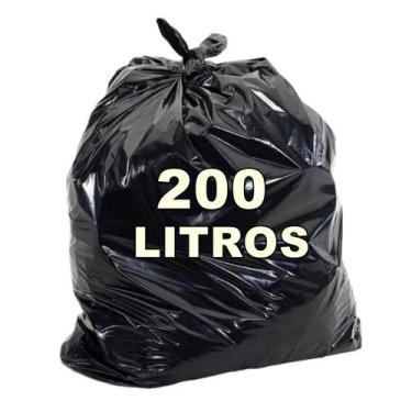Imagem de Saco De Lixo Preto 200l Super Reforçado 6 Micra 100 Unid - Ecopolymer