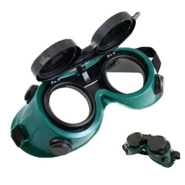 Imagem de Oculos de Solda Proteção EPI Articulavel Mascara Dupla Lente Serralhei