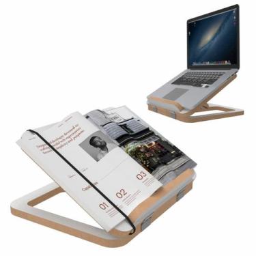 Imagem de Apoio Notebook Livro Tablet Suporte Leitura Ergônomico Branc - Customi
