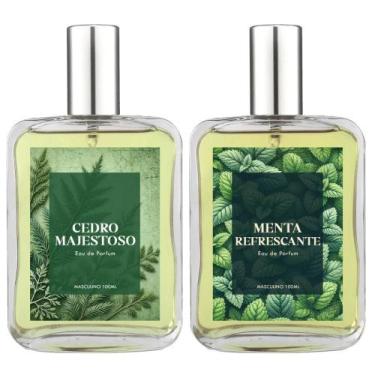 Imagem de Kit Perfume Masc. Cedro Majestoso E Menta Refrescante 100Ml - Essência